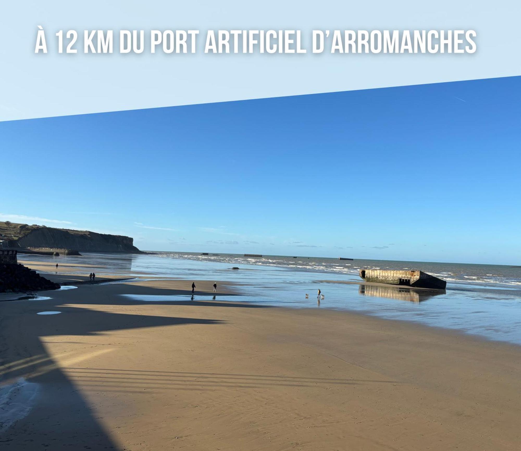Le So Art, Grande Maison 4 Chambres, Terrain De Petanque, Grand Jardin Clos, Flipper, Babyfoot, Jeux Arcade, Ping Pong,1 Km Mer, Proche Golf, Port En Bessin, Bayeux Et Plages Du Debarquement, Adaptee Enfants Commes Exterior foto